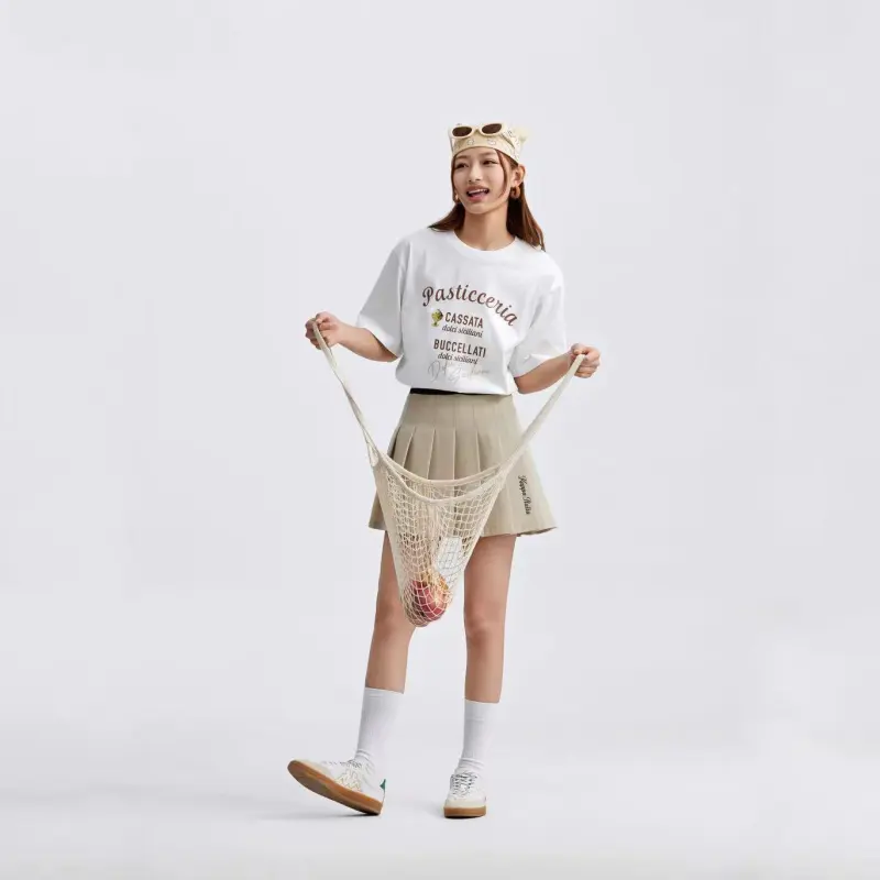 Kappa T Shirt Unisex Korean White-2