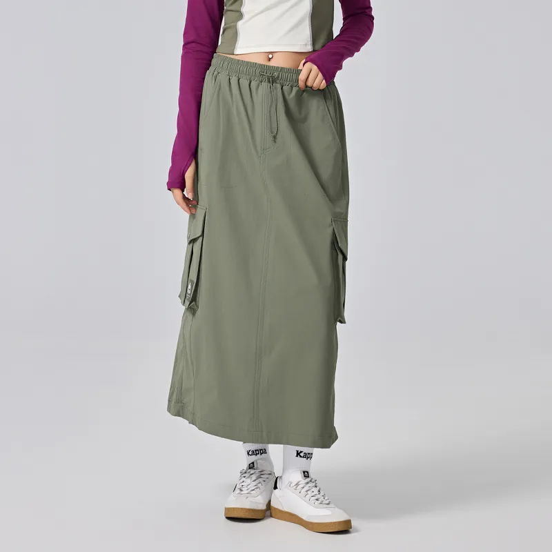 Kappa PLAYER Casual Long Skirts Women's Green-5
