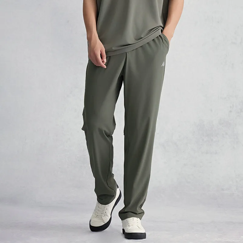 Kappa Knitted Sports Pants Men's Gray Green-2