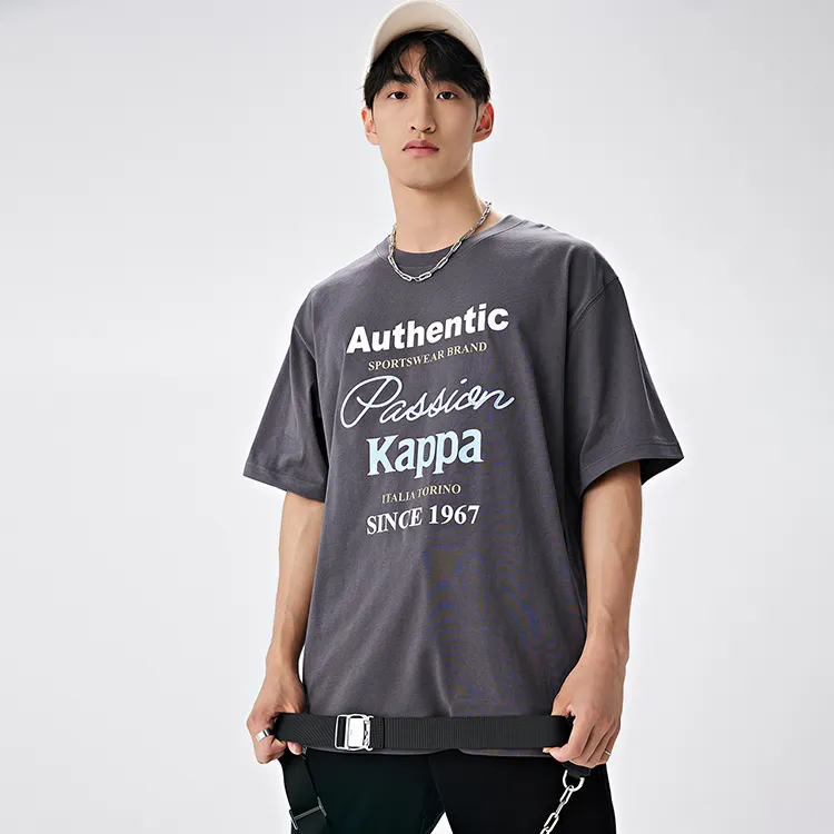 Kappa PLAYER T-Shirts Men Reinforced Steel Gray-1107-5