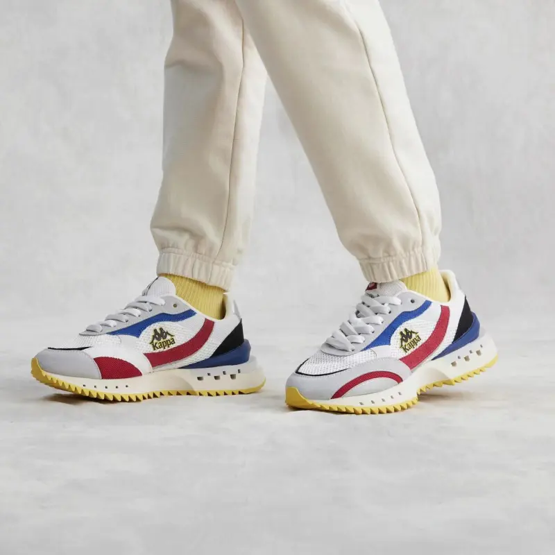 Kappa Cushioned Slip Resistant Support Low Top Casual Running Shoes Unisex White Red-7