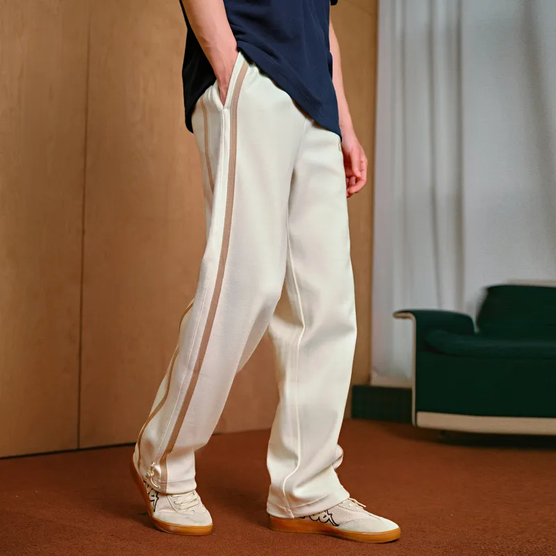 Kappa 1916 Series Casual Pants Unisex Tallow White-4