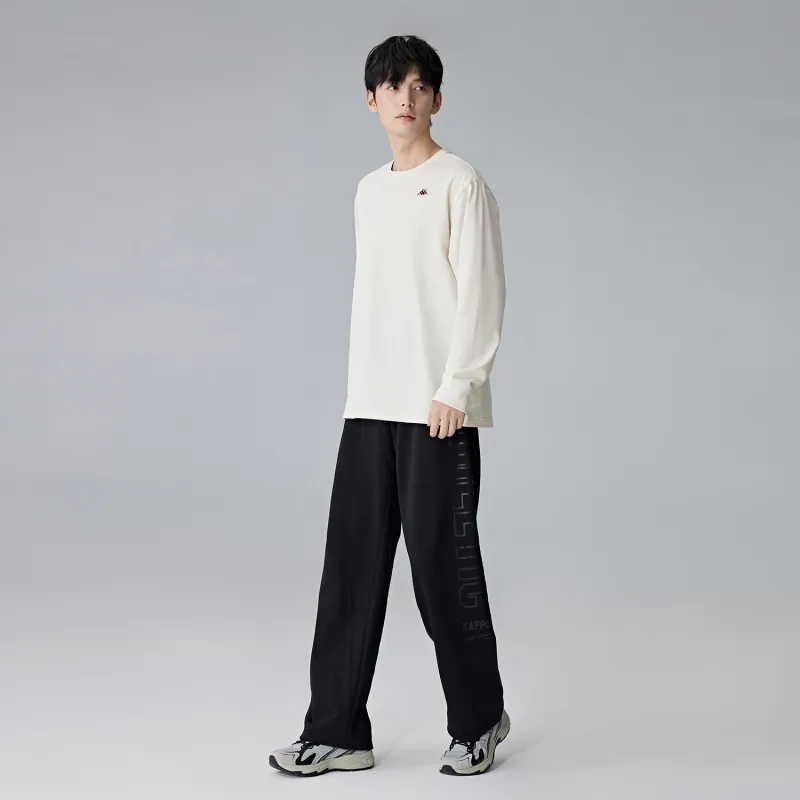 Kappa 1916 Series Knitted Sweatpants Unisex Black-4