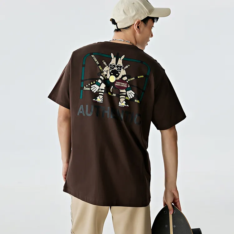 Kappa T Shirts Men Dark Brown Chocolates 6536-3