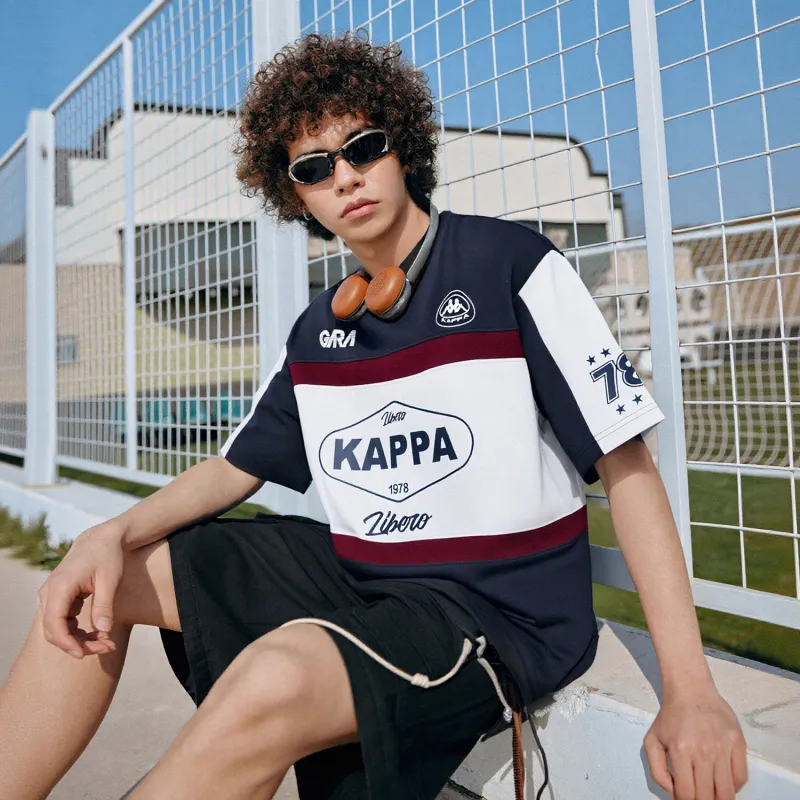 Kappa 1916 Series T Shirt Unisex Midnight Blue-3