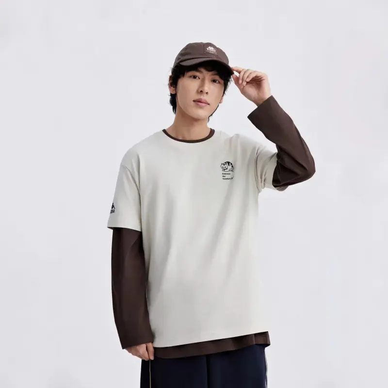 Kappa T Shirt Unisex Malt Beige Brown-6