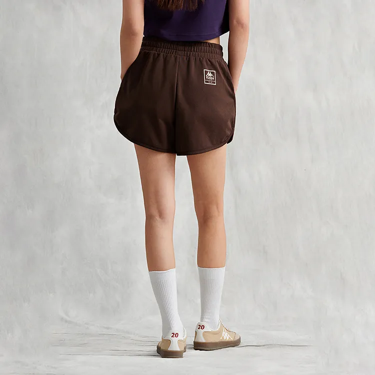 Kappa Casual Shorts Women's Chocolates Dark Brown-6