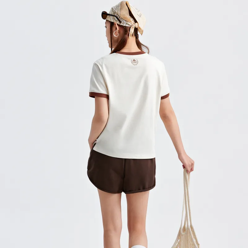 Kappa Summer T Shirt Women's Birch White-2