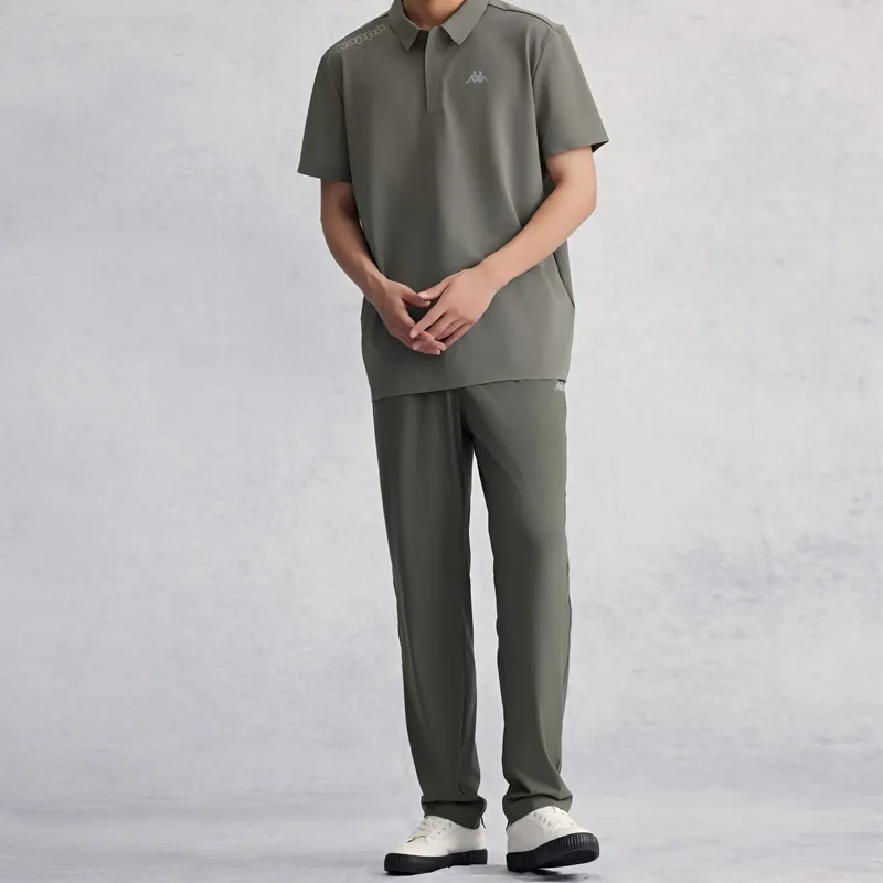 Kappa Knitted Sports Pants Men's Gray Green-6