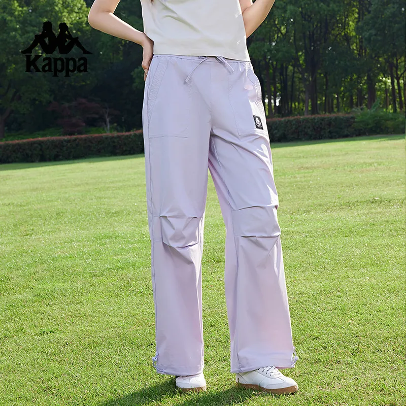 Kappa Summer Cargo Pants Women's Light Cream Purple-3