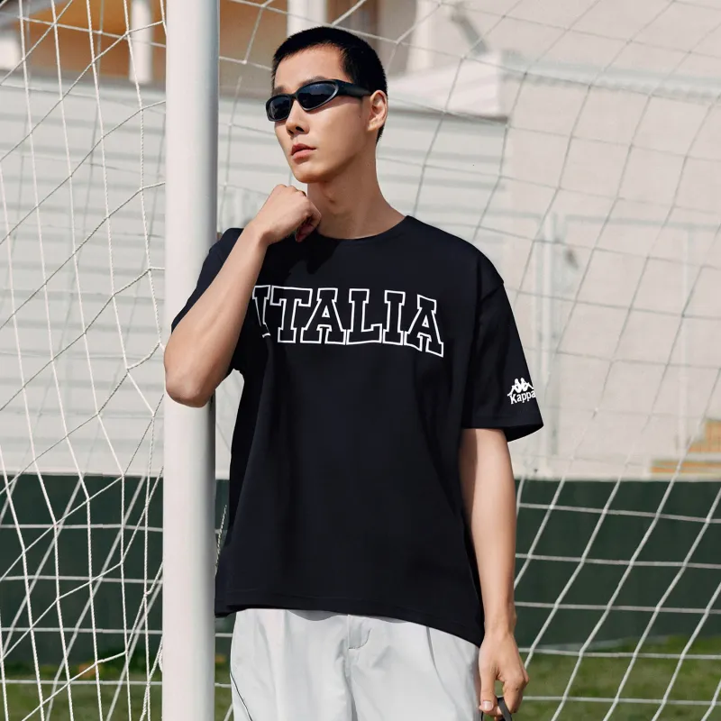Kappa 1916 Series T Shirt Unisex Black-2