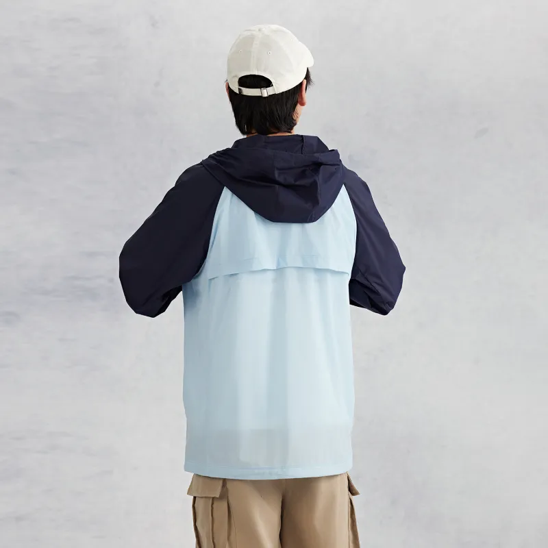 Kappa 1916 Series Summer Windproof UV Protection Waterproof And Breathable Windproof Trench Coat Men's Breeze Blue-2