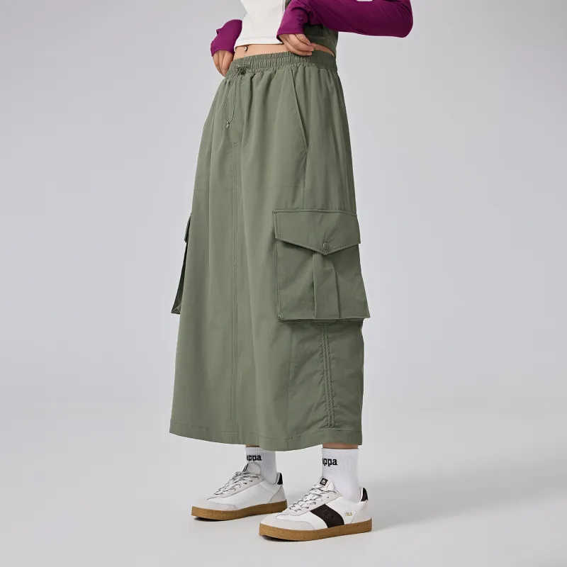 Kappa PLAYER Casual Long Skirts Women's Green-4