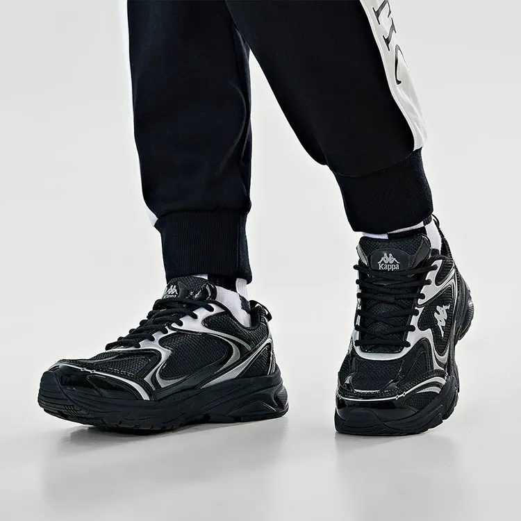 Kappa Low Top Chunky Sneakers Unisex Black-6