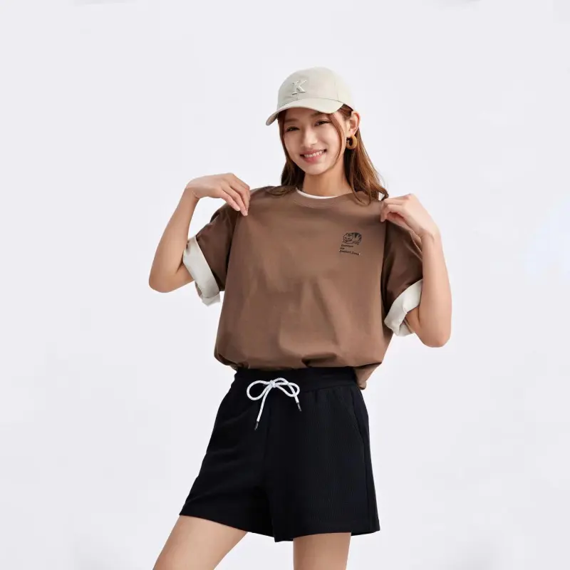 Kappa T Shirts Unisex Coffee Brown 6527-4