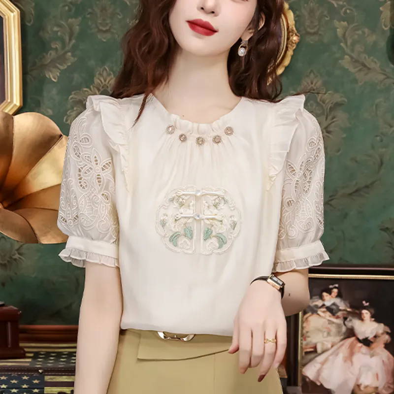 KUNZHUDAXIANG Shirts Women's-9