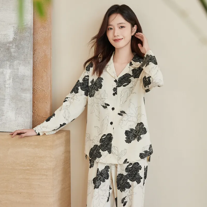 Top Melon Pajama Set Women's Milkshake White-4