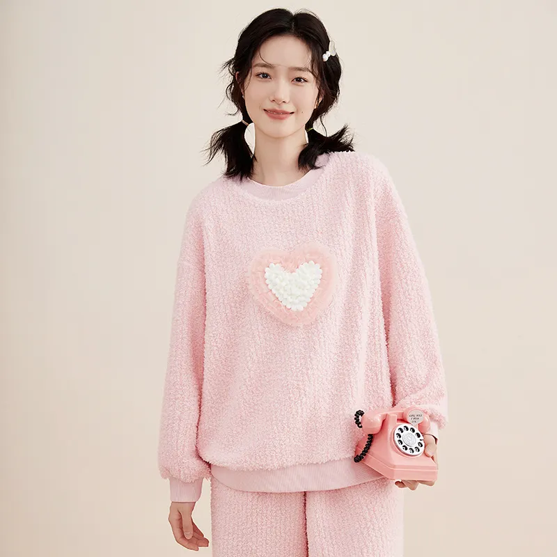 Top Melon Pajama Set Women's Sweet Hazelnut Pink-2