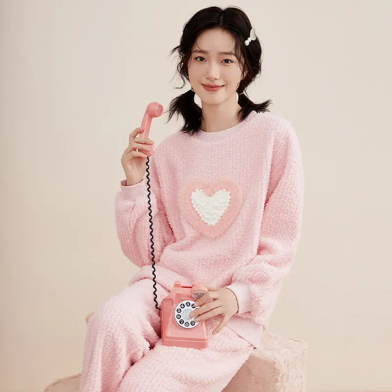 Top Melon Pajama Set Women's Sweet Hazelnut Pink-5