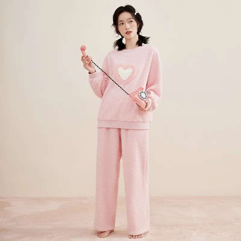 Top Melon Pajama Set Women's Sweet Hazelnut Pink-4