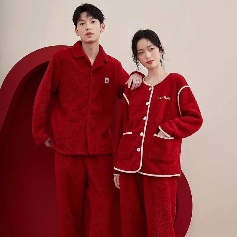 Top Melon Pajama Set Women's Glaze Red-4