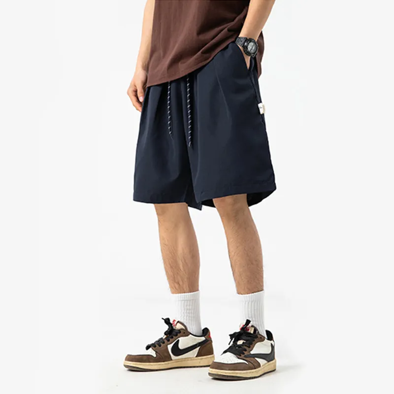 BAIJUAN Cargo Shorts Unisex Navy Blue-2