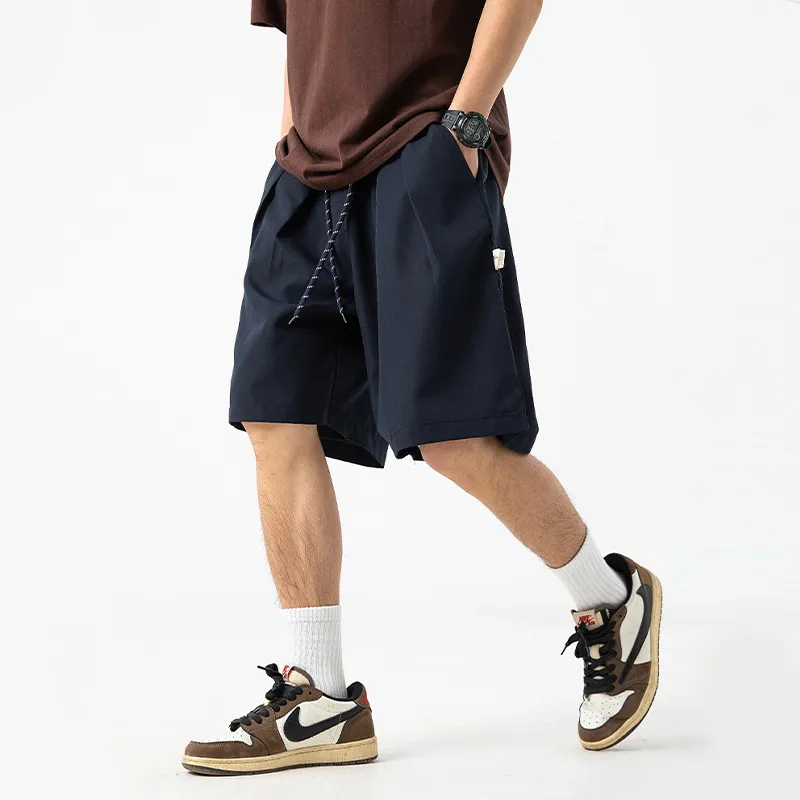 BAIJUAN Cargo Shorts Unisex Navy Blue-3