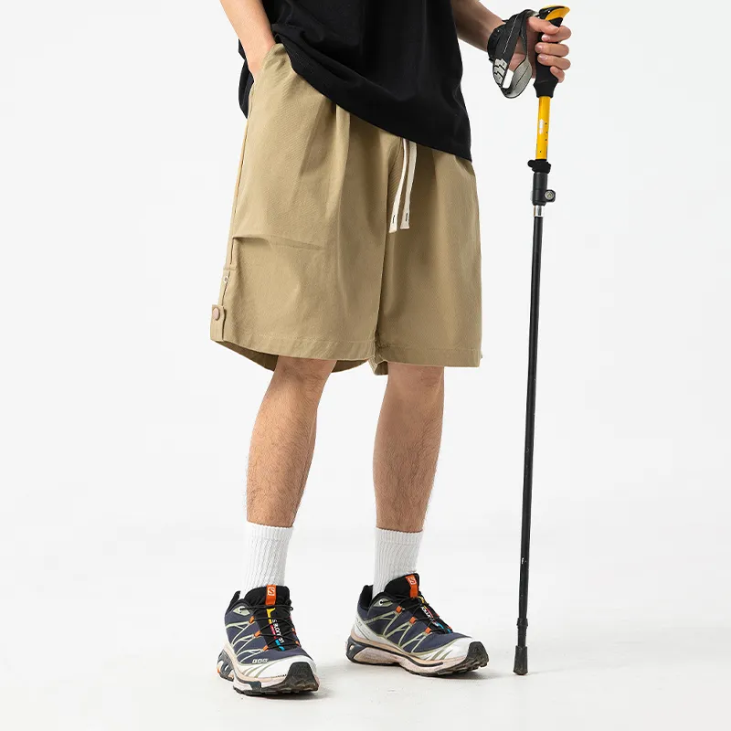BAIJUAN Cargo Shorts Unisex Khaki-3