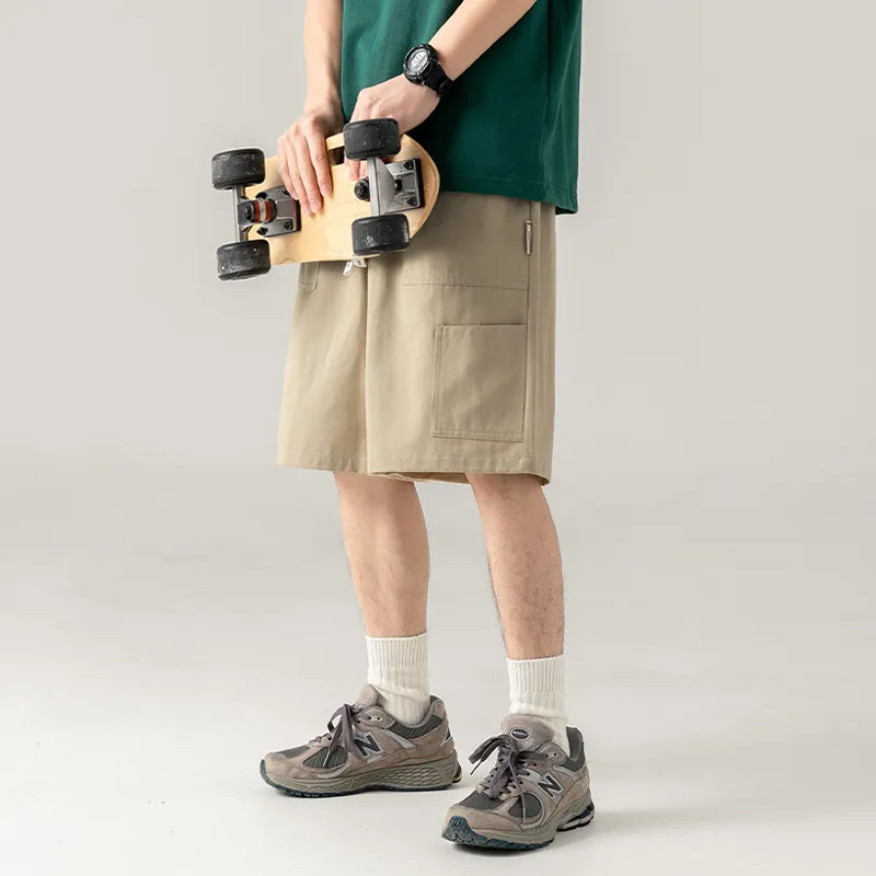 BAIJUAN Casual Shorts Unisex Khaki-3