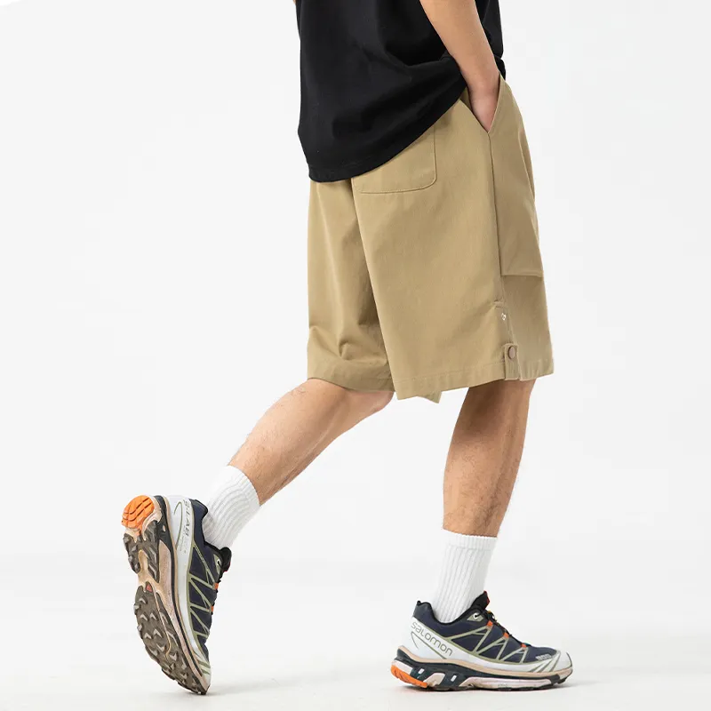BAIJUAN Cargo Shorts Unisex Khaki-4