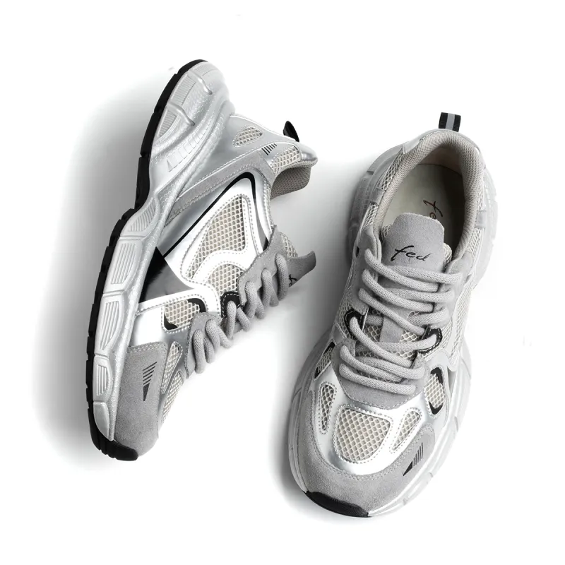 FED Breathable And Lightweight Low Top Chunky Sneakers Men's-4