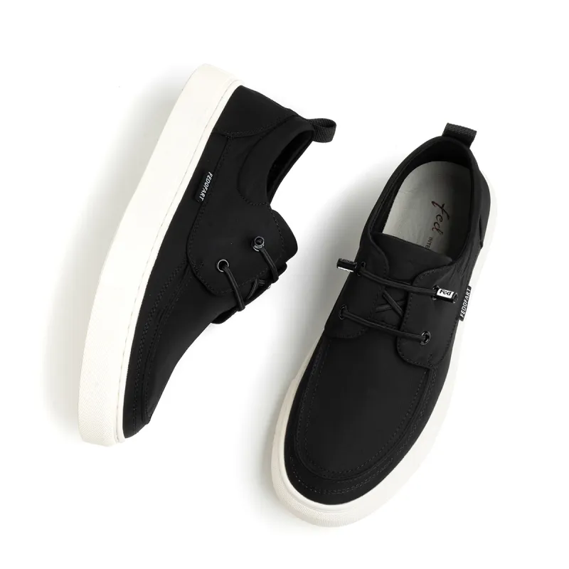 FED Low Top Canvas Shoes Men's Black-5