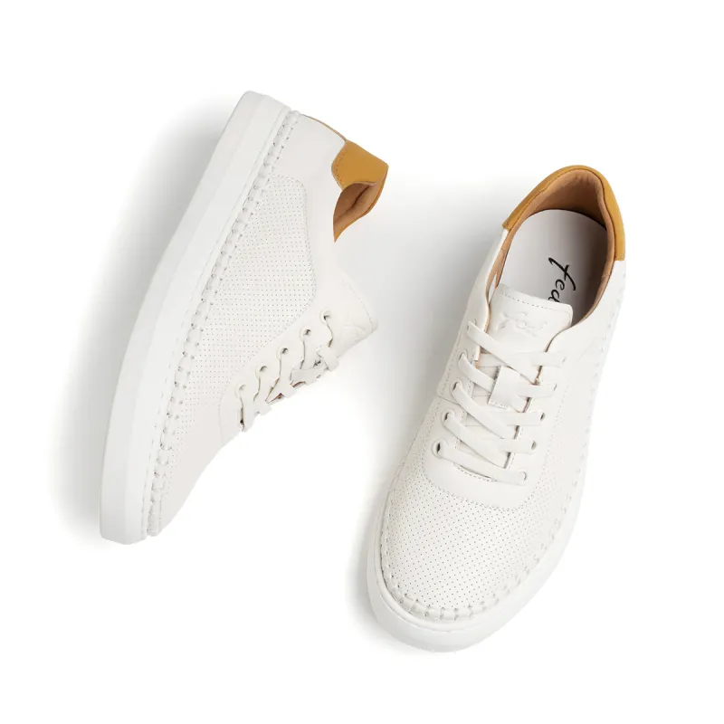 FED Low Top Skateboard Shoes Men's White-5