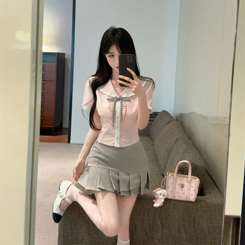 Lookinto Two Piece Skirt Sets Women's-4