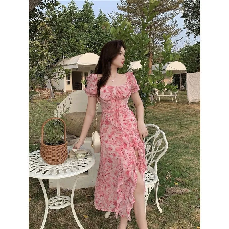 Lookinto Short Sleeved Dresses Women's Image Color-2