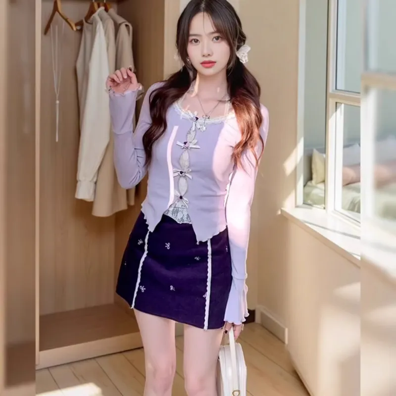 Lookinto Two Piece Skirt Sets Women's-2
