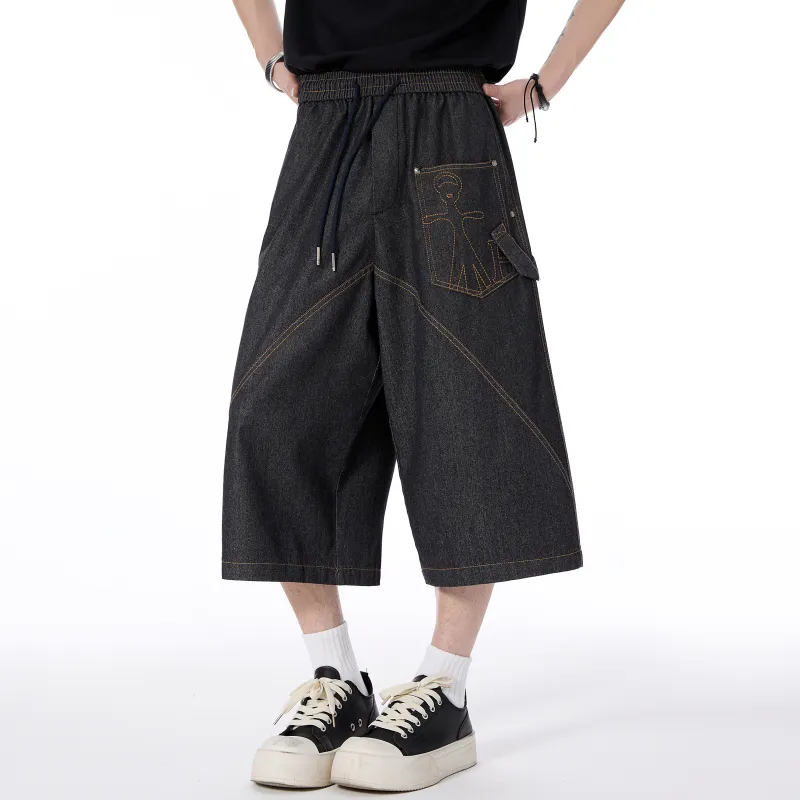 MARK WAFFLE Denim Shorts Unisex-3