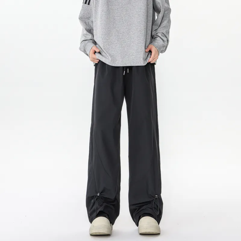 MARK WAFFLE Knitted Sports Pants Unisex Black-3