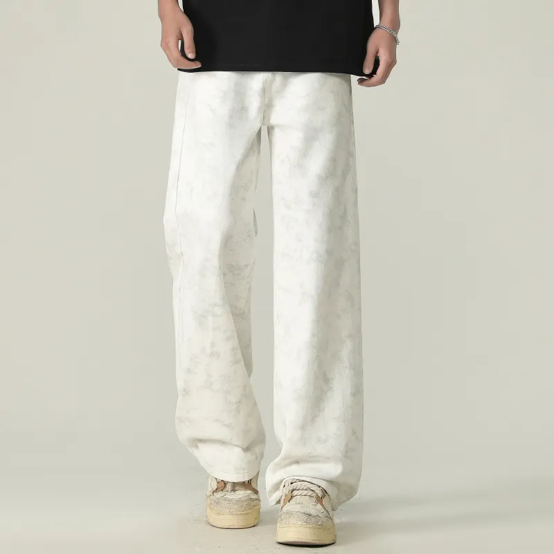 MARK WAFFLE Casual Pants Unisex White-1