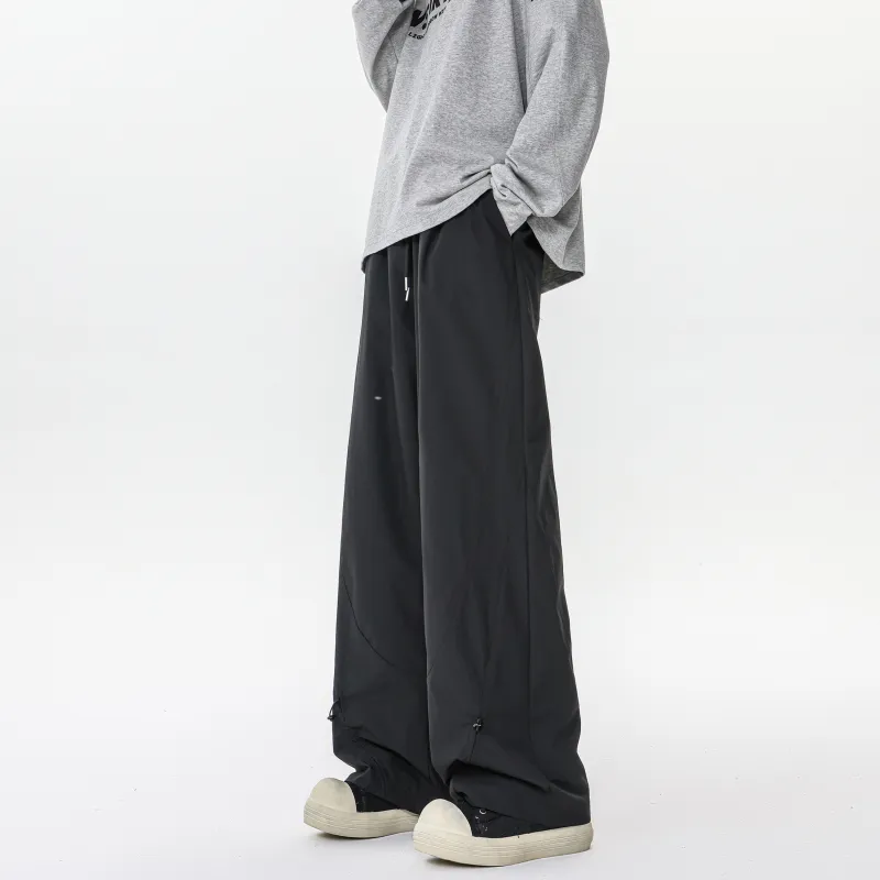 MARK WAFFLE Knitted Sports Pants Unisex Black-1