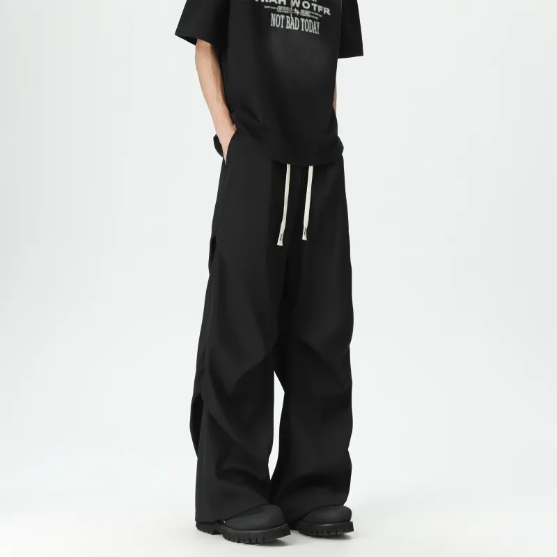 MARK WAFFLE Casual Pants Unisex Black-3