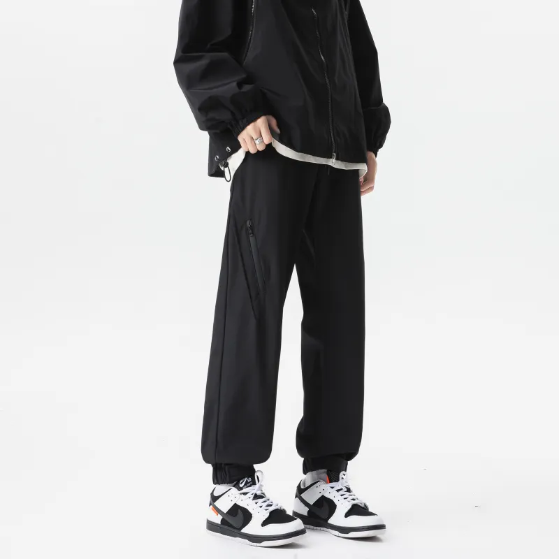 MARK WAFFLE Knitted Sports Pants Unisex Black-3
