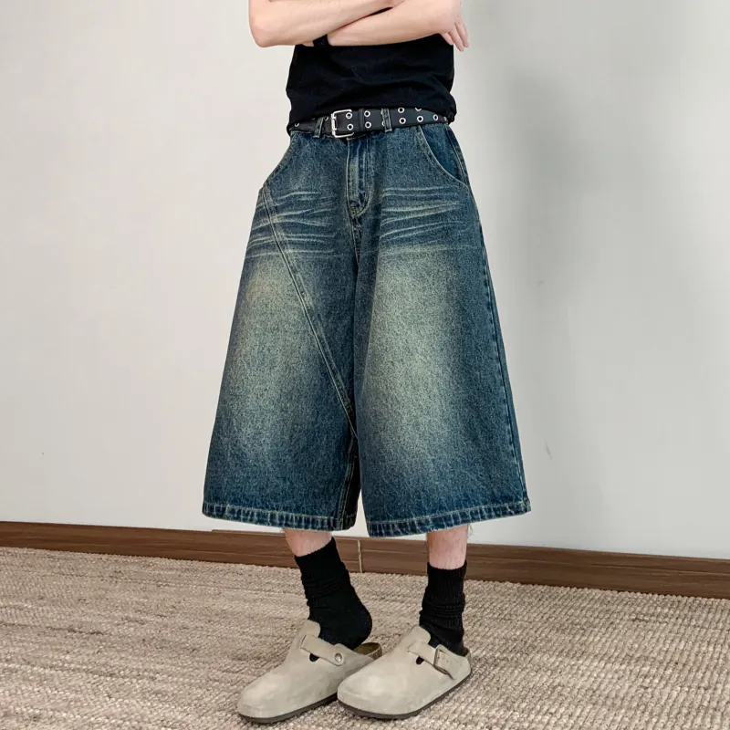 MARK WAFFLE Denim Shorts Unisex-3