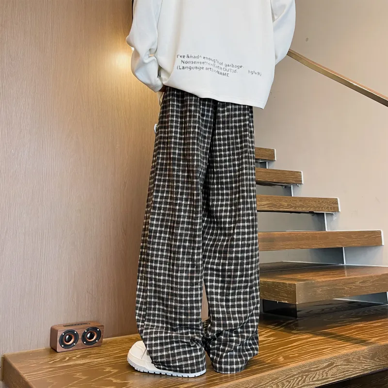 MARK WAFFLE Casual Pants Unisex Black-2