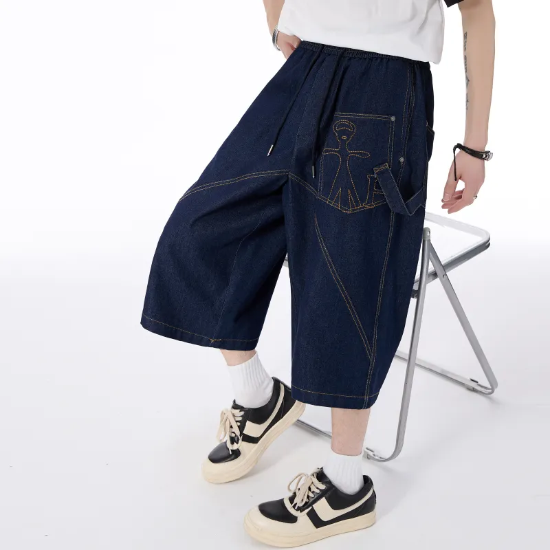 MARK WAFFLE Denim Shorts Unisex-11