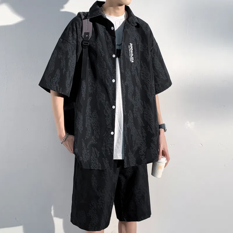 MARK WAFFLE Shirt Matching Set Unisex-10