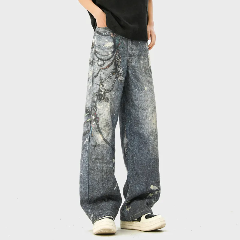 MARK WAFFLE Jeans Unisex Blue-4