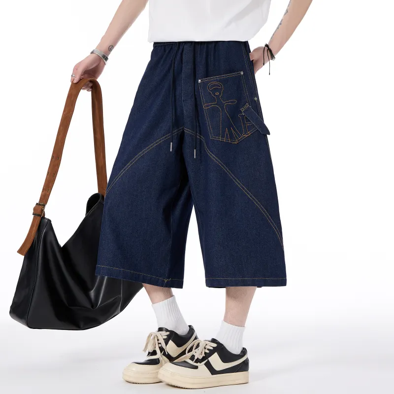 MARK WAFFLE Denim Shorts Unisex-7