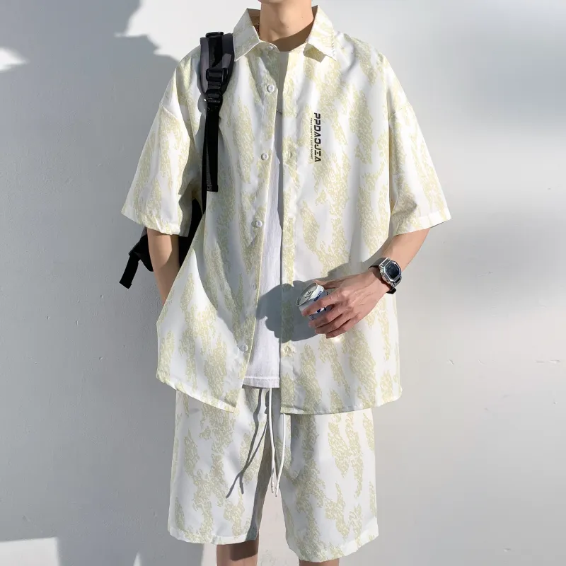 MARK WAFFLE Shirt Matching Set Unisex-2