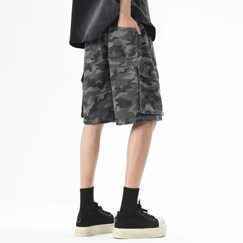 MARK WAFFLE Denim Shorts Unisex-4